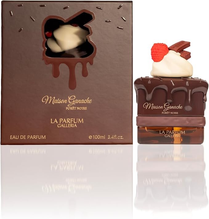 La Parfum Galleria Maison Ganache FORET NOIRE Eau de Parfum 100ml box and cake-slice bottle