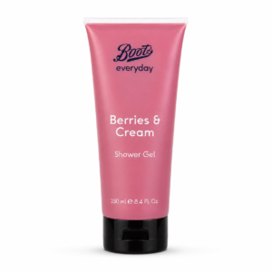 Boots Everyday Berries and Cream shower gel 250ml pink tube