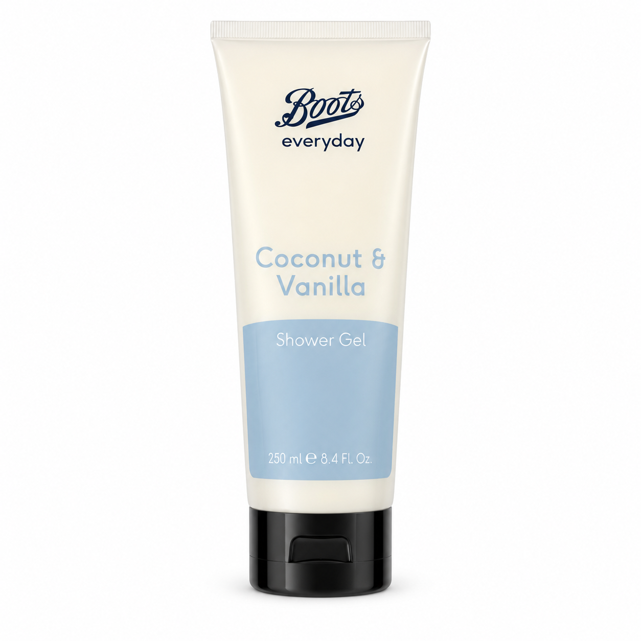 Boots Everyday Coconut and Vanilla shower gel 250ml cream and blue tube