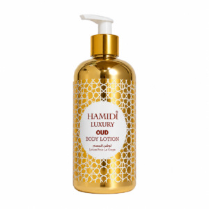 Hamidi Luxury Oud Body Lotion 500ml gold pump bottle
