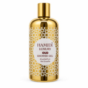 Hamidi Luxury Oud shower gel gold bottle