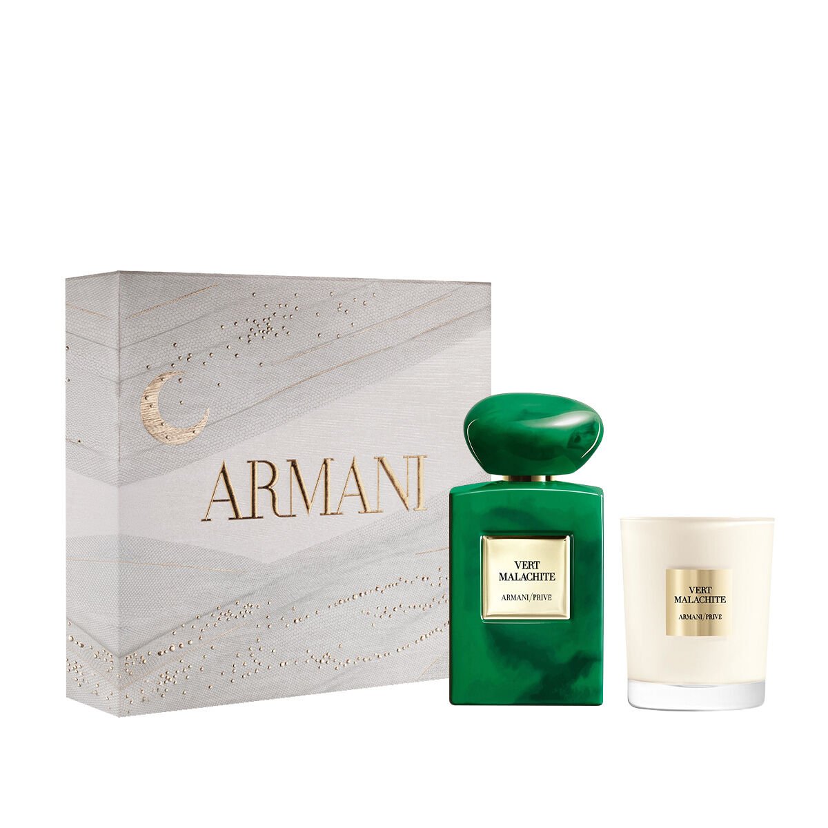 Armani Privé Vert Malachite Ramadan gift set with candle