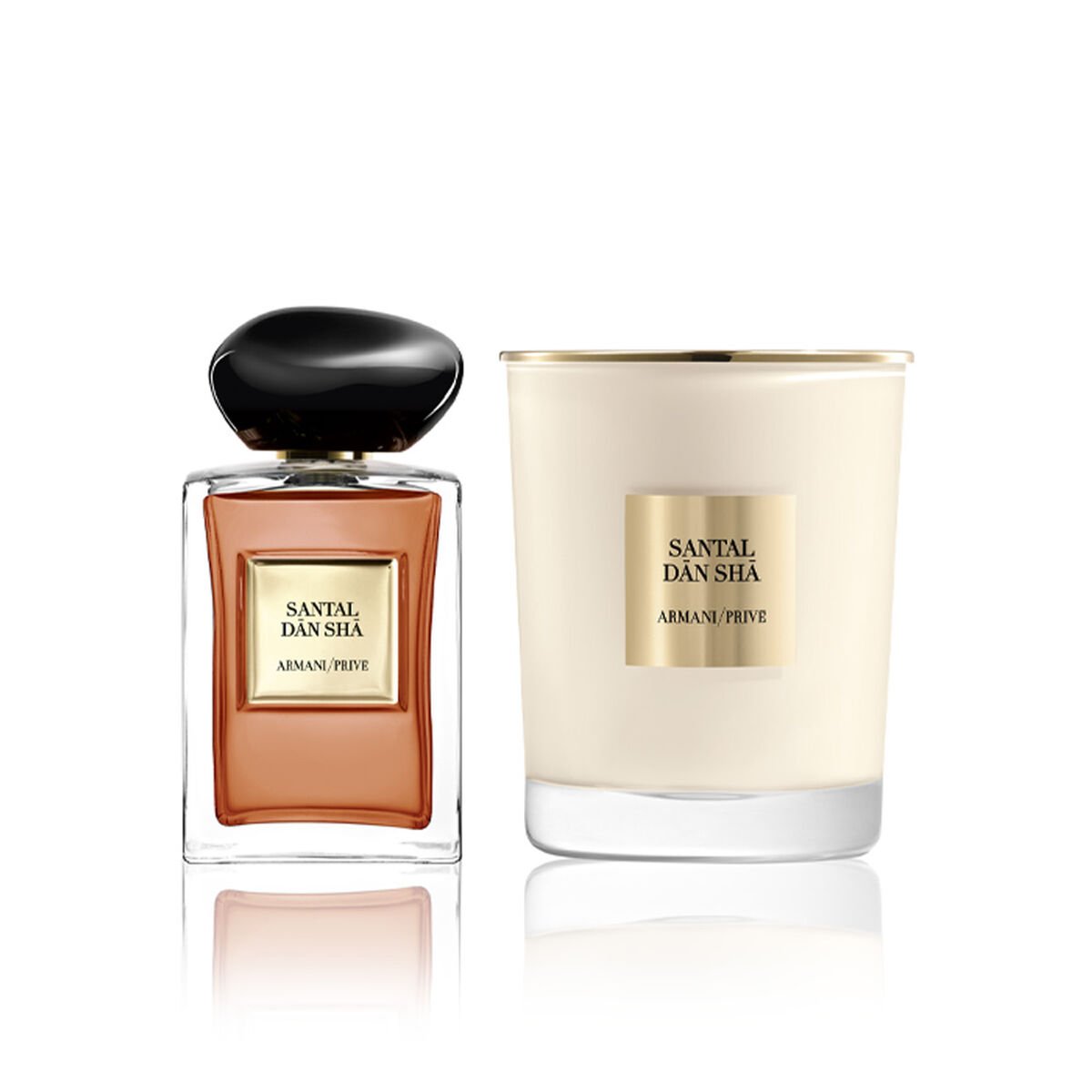 Armani Privé Santal Dān Shā Duo gift set with scented candle