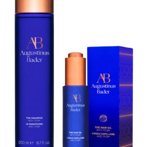 Augustinus Bader The Luxurious Hair Set with hair oil and shampoo bottles