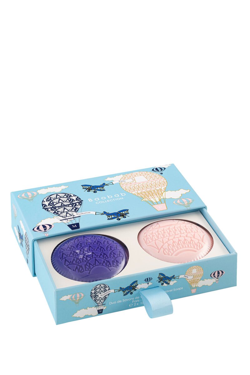 Baobab Collection Gift Box Soap Paris Manhattan set in turquoise box – view 3