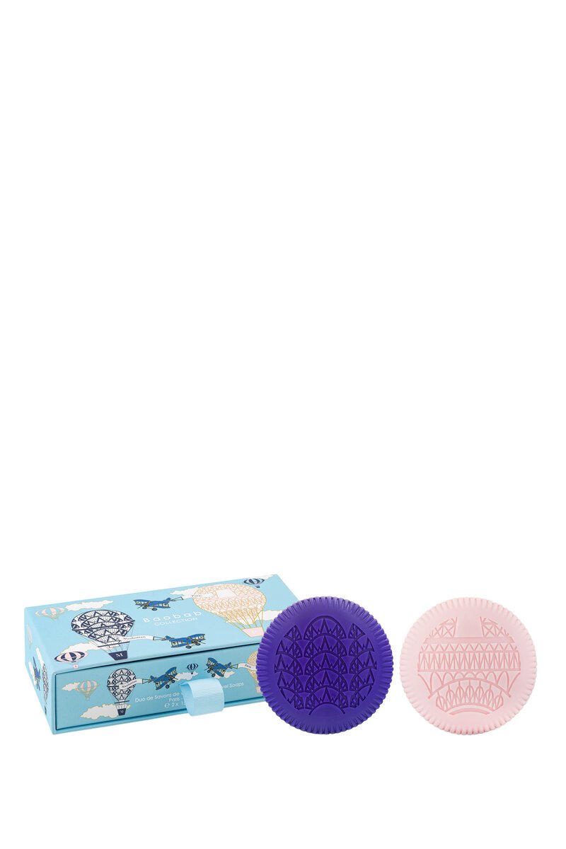 Baobab Collection Gift Box Soap Paris Manhattan set in turquoise box