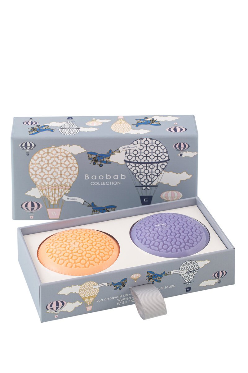 Baobab Collection Gift Box Soap Women & Gentlemen travel duo set – view 2