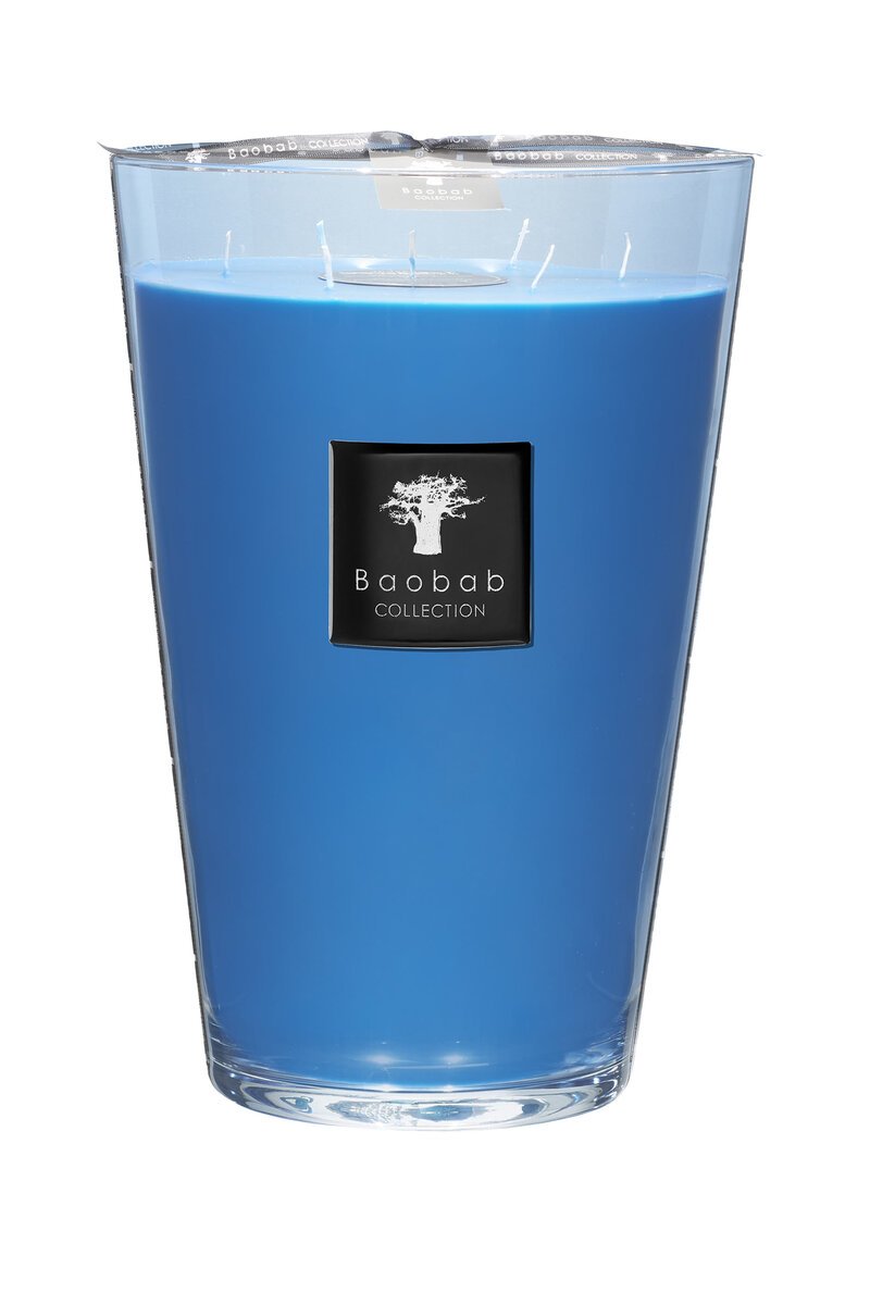 Baobab Collection Maxi Max Nosy Iranja scented candle in iridescent blue-green glass 1100g – view 2