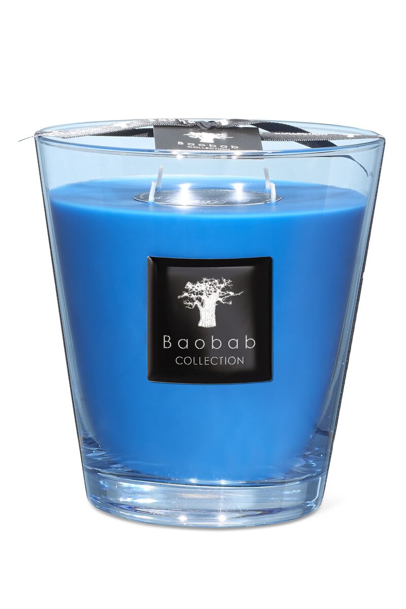 Baobab Collection Maxi Max Nosy Iranja scented candle in iridescent blue-green glass 1100g