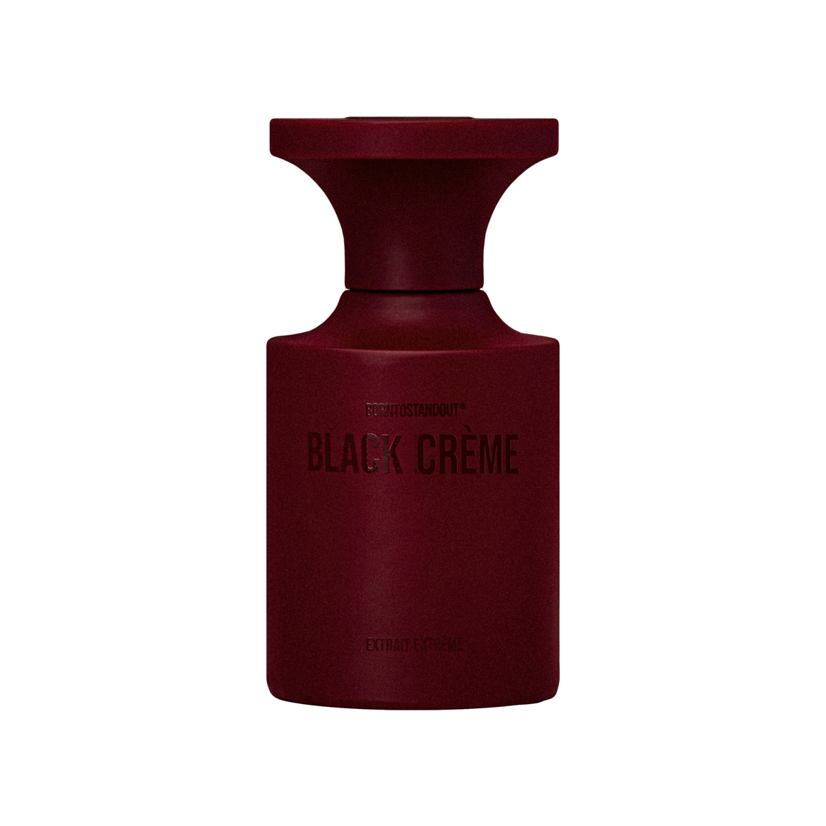 BORNTOSTANDOUT Black Crème Extrait de Parfum 50ml bottle – original milk, ambrette and oud gourmand extrait in Egypt