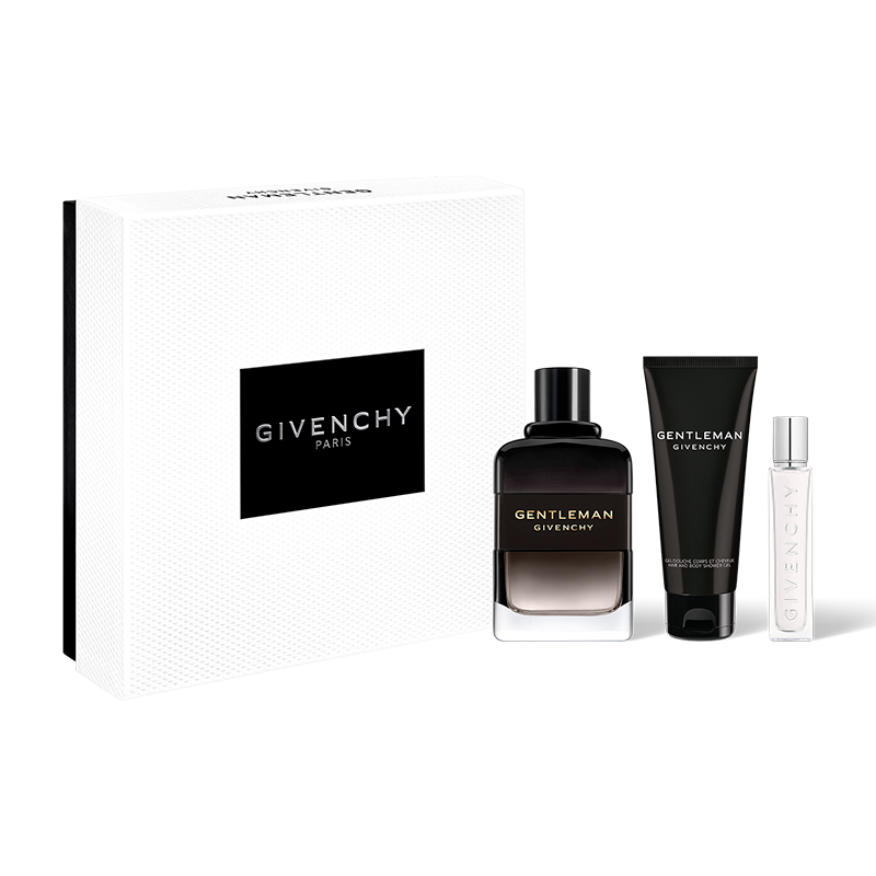 Givenchy Gentleman Boisée Gift Set Father's Day Edition with Eau de Parfum 100 ml, Hair & Body Shower Gel 75 ml & Travel Spray 12.5 ml