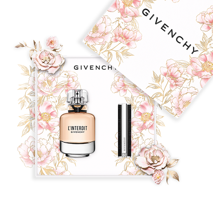 Givenchy L'Interdit Gift Set with Eau de Parfum 80 ml & Le Rouge Satin Lipstick N°111 – view 3
