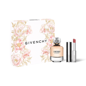 Givenchy L'Interdit Gift Set with Eau de Parfum 80 ml & Le Rouge Satin Lipstick N°111