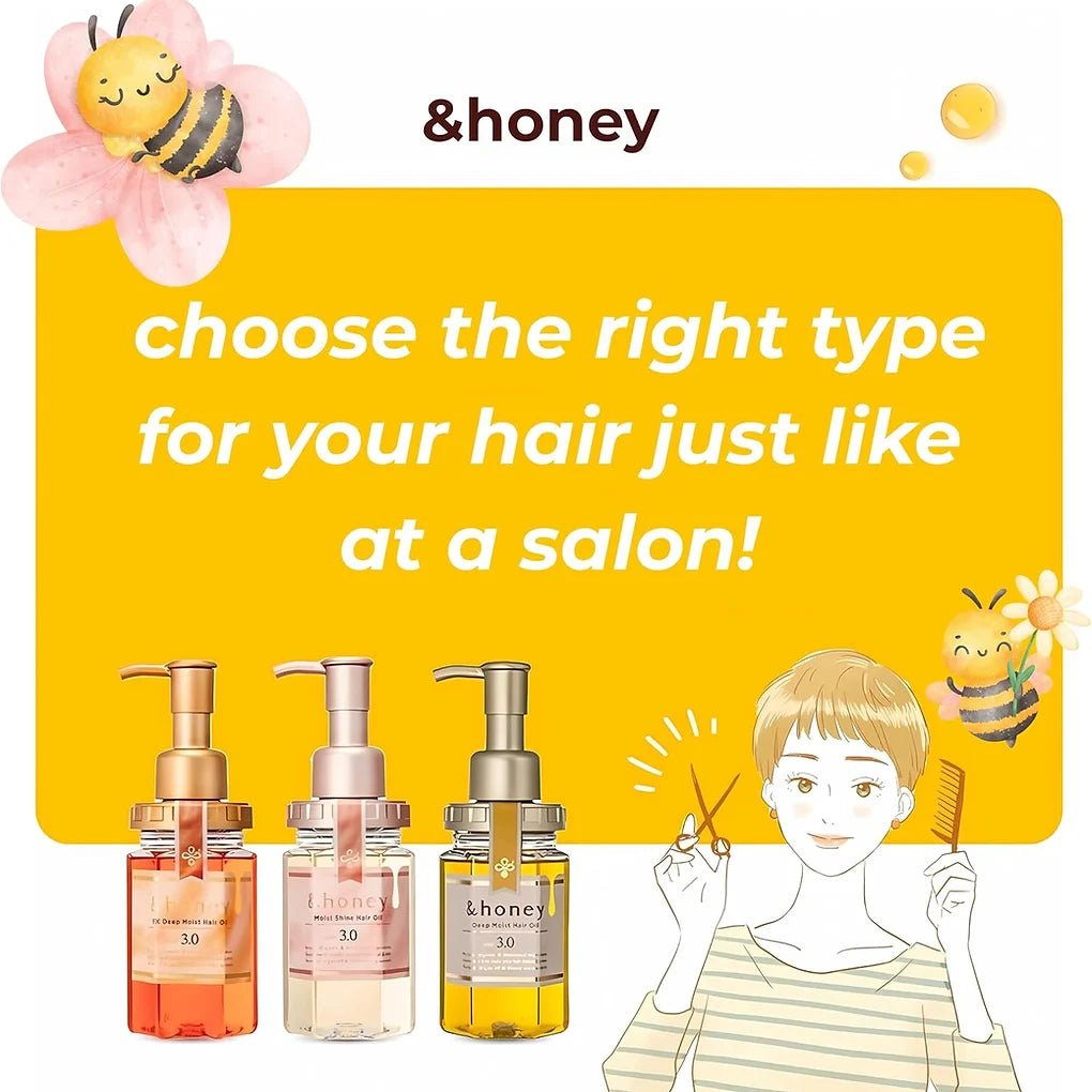&Honey Melty Moist Repair Hair Oil 3.0, 3.4 fl oz (100 ml) – For Wavy Hair