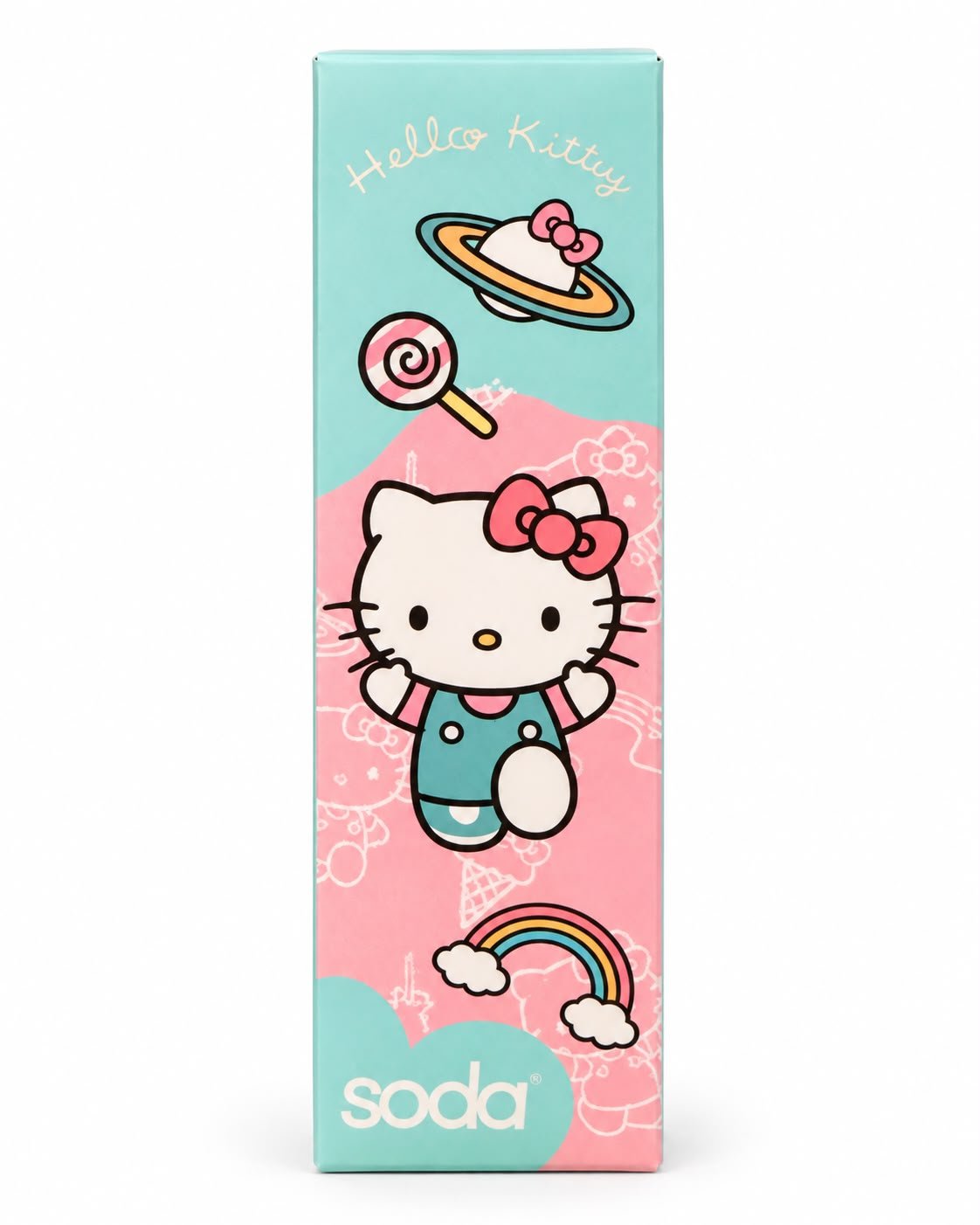 SODA Watfulashes mascara Hello Kitty edition box in mint green and pink with Hello Kitty, rainbow and lollipop print - buy in Egypt