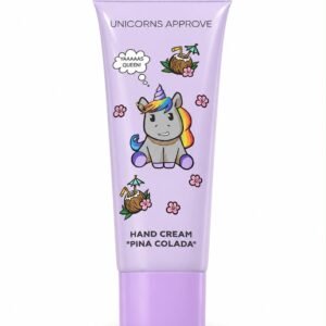 UNICORNS APPROVE Pina Colada hand cream lilac tube with rainbow unicorn print - coconut pineapple scented hand cream in Egypt