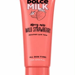 DOLCE MILK Merry Miss Wild Strawberry body milk 200ml coral tube with strawberry print - strawberry body lotion in Egypt