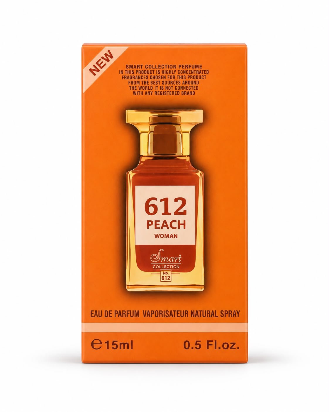 Smart Collection No. 612 Peach Woman eau de parfum 15ml in orange box - juicy peach vanilla perfume for women in Egypt