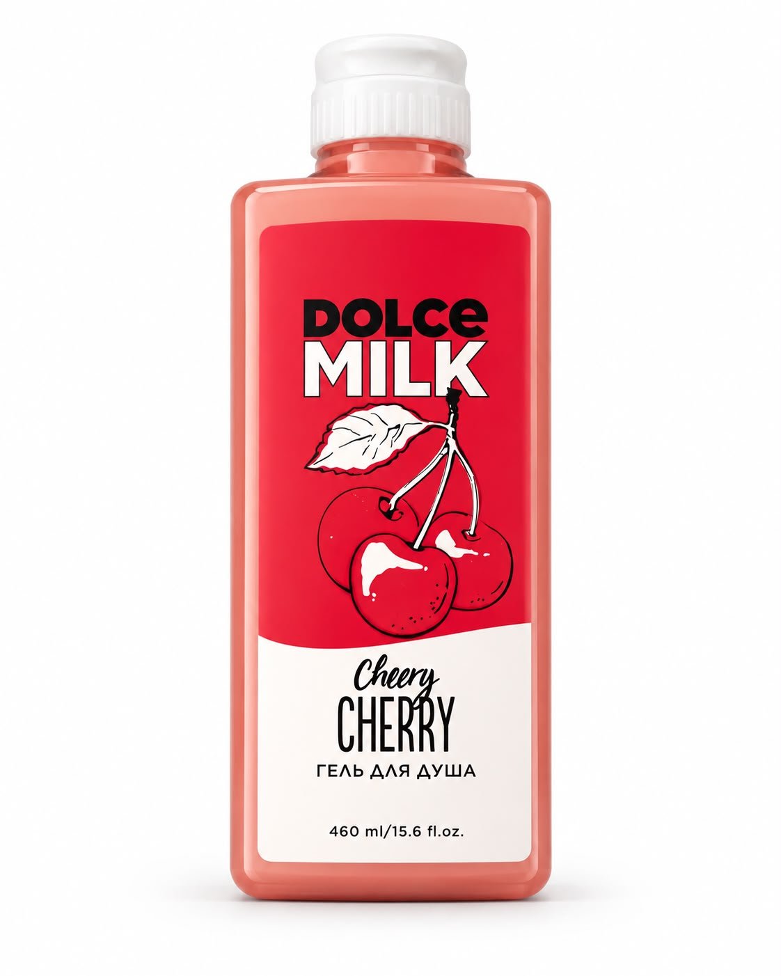 DOLCE MILK Cheery Cherry shower gel 460ml red bottle with cherry label - sweet cherry body wash in Egypt