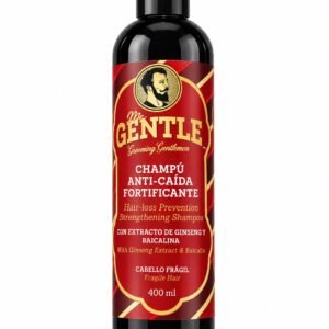Mr. GENTLE hair-loss prevention strengthening shampoo 400ml black bottle with red label - ginseng and baicalin shampoo for fragile hair in Egypt