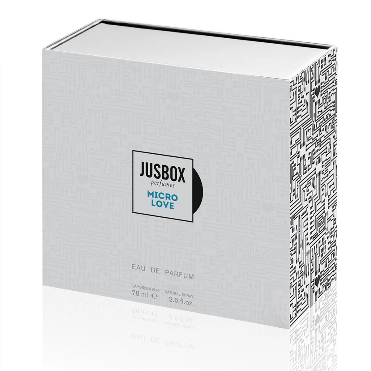 JUSBOX Micro Love Eau de Parfum 78ml view 3 – original apple, violet and suede ozonic woody perfume in Egypt