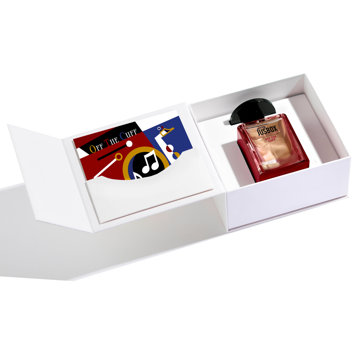 JUSBOX Off The Cuff Eau de Parfum 78ml view 3 – original lime, cypress and styrax woody amber perfume in Egypt