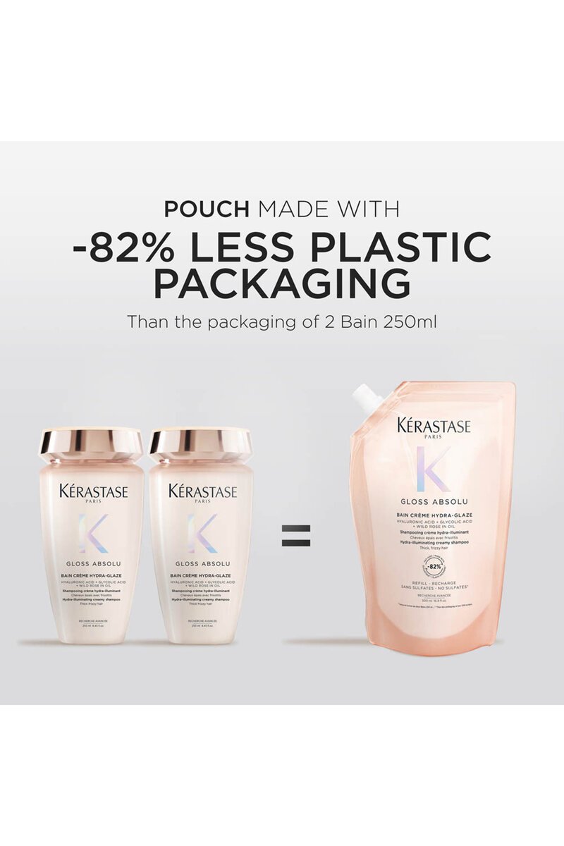 Kérastase Gloss Absolu Bain Creme Hydra-Glaze Refill Shampoo Pouch 500ml – view 4