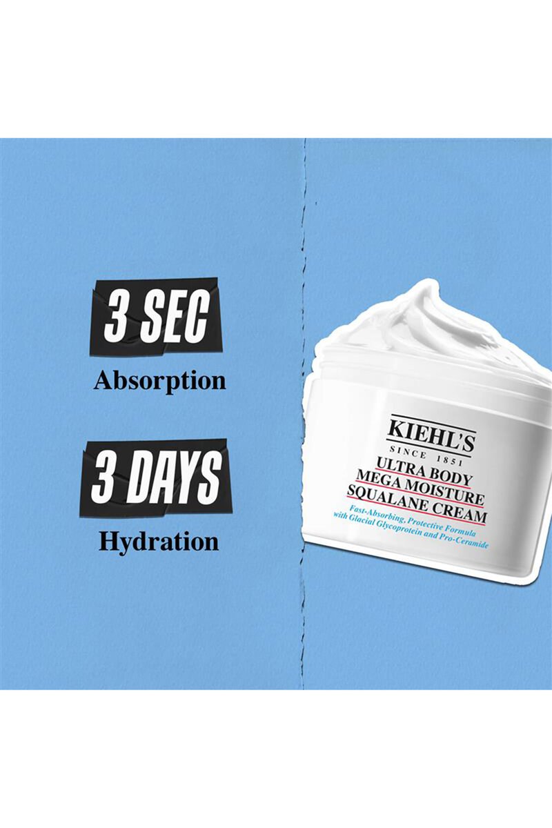 Kiehl's Ultra Body Mega Moisture Squalane Cream 250ml jar – view 2