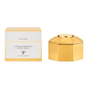 Les Eaux Primordiales Expériences Immobiles Golden Vanilla Base Scented Candle 750g bottle – original spiced vanilla scented candle in Egypt