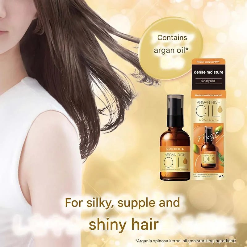 LUCIDO-L EX Hair Oil Rich Moisture | Leave-In Treatment with Argan Oil