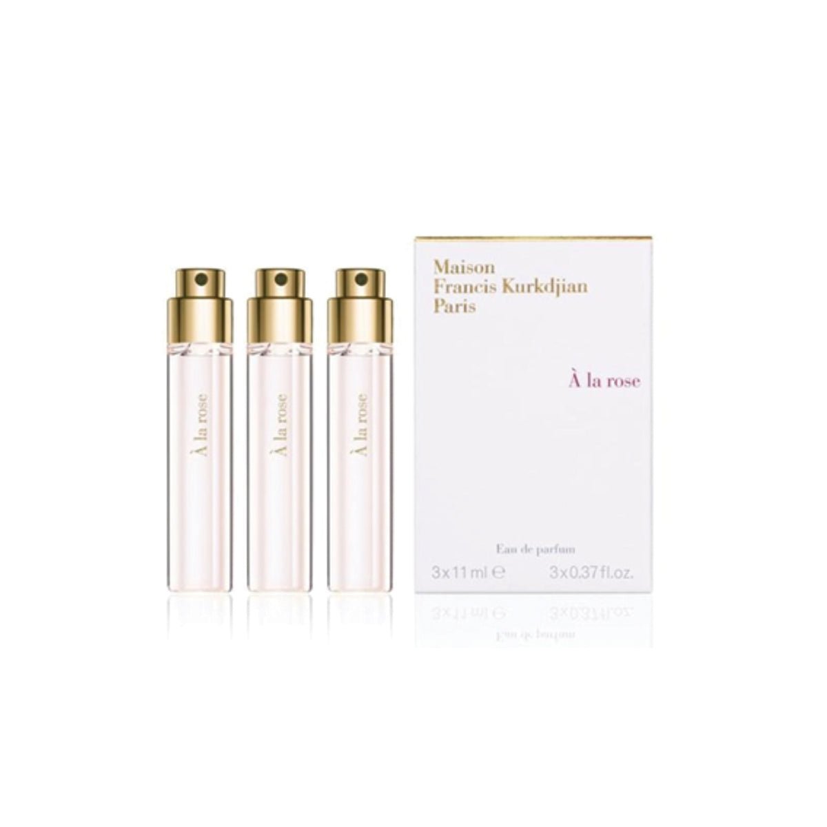 Maison Francis Kurkdjian À La Rose Travel Spray Refills 11ml bottle – original damask and centifolia rose globe trotter refills in Egypt