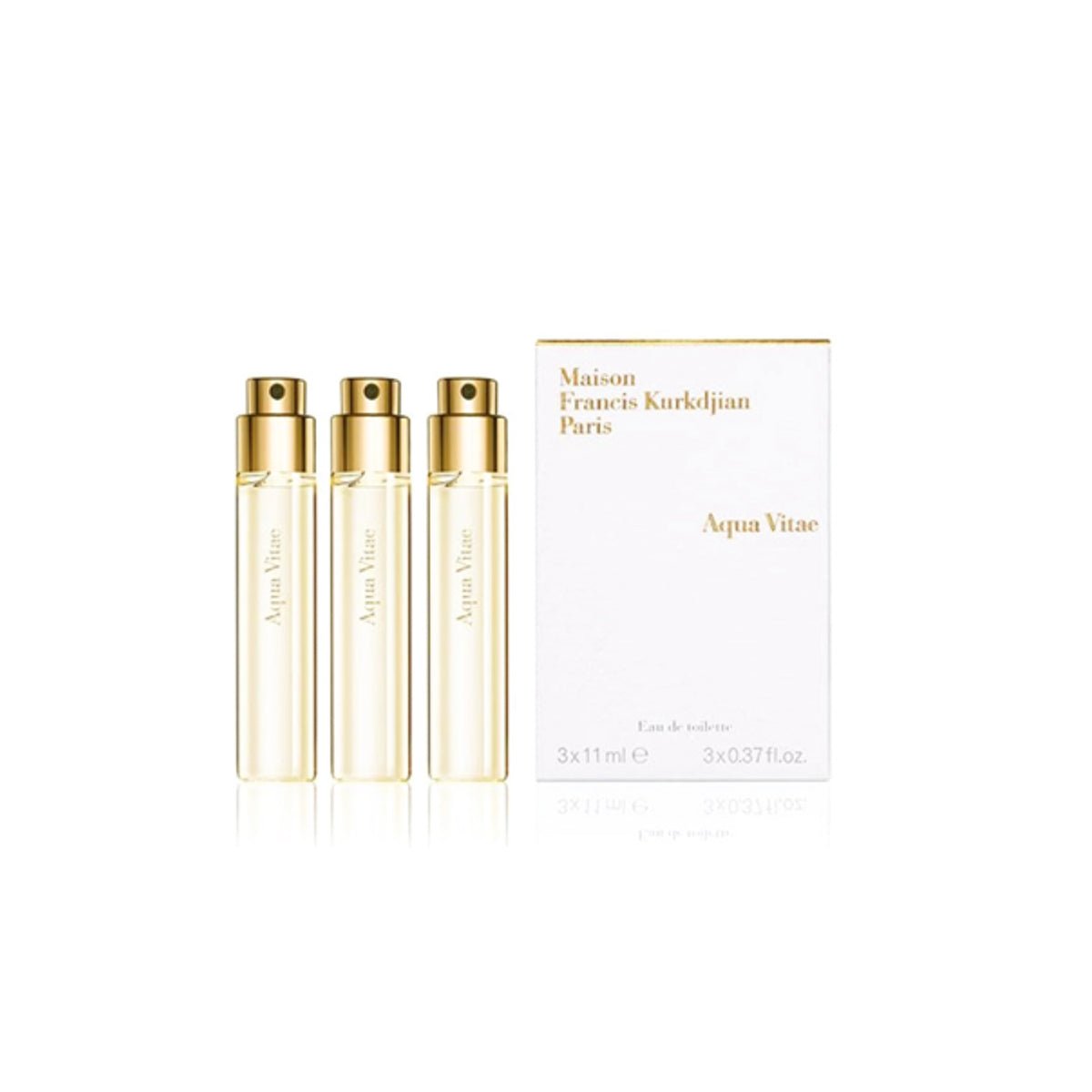 Maison Francis Kurkdjian Aqua Vitae Travel Spray Refills 11ml bottle – original lemon, mandarin and vanilla fresh globe trotter refills in Egypt