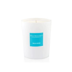 Max Benjamin Blue Azure Scented Candle 190g bottle – original mediterranean citrus, herbs and wood scented candle in Egypt