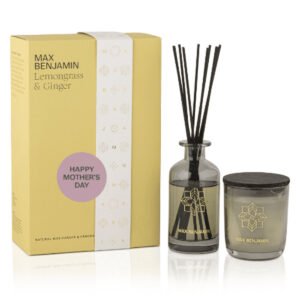Max Benjamin Lemongrass and Ginger Candle and Diffuser Gift Set bottle – original lemongrass, ginger and woods candle and diffuser gift set in Egypt