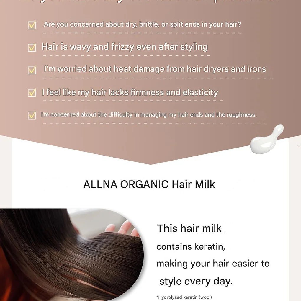 Allna Organic, Hair Milk, Damage Care, Botanical Aroma Scent 5.1 fl oz (150 ml)