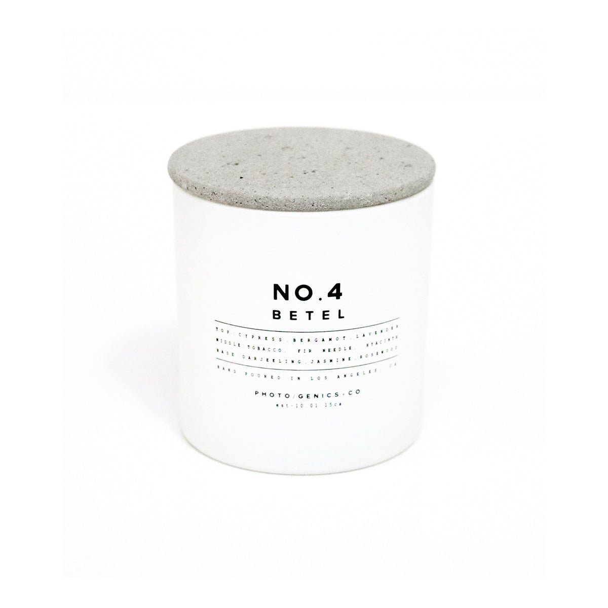 Photo/Genics + Co No.4 Betel Glass Candle 226g bottle – original cypress, tobacco and darjeeling tea in Egypt