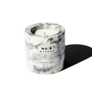 Photo/Genics + Co No.6 Hyssop Concrete Candle 255g bottle – original mint, hyssop and herbs in Egypt