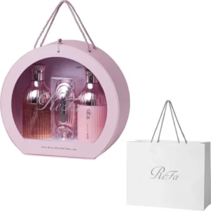 ReFa Milk Protein Pink Line hair care gift set box with ReFa gift bag