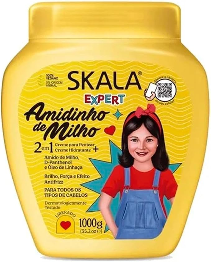 Skala Expert Amidinho de Milho 2-in-1 corn starch hair cream 1000g jar