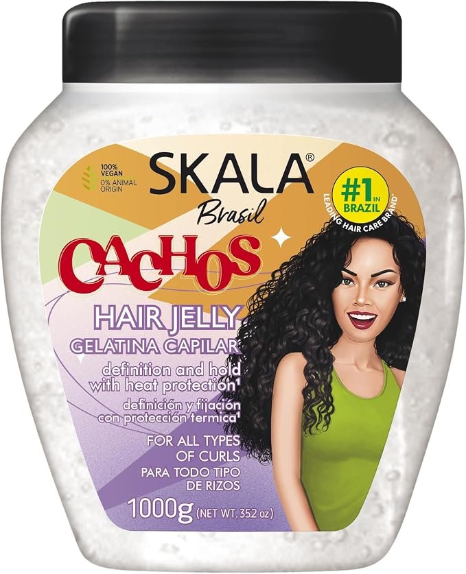 Skala Brasil Cachos Hair Jelly 1000g curl definition and hold with heat protection