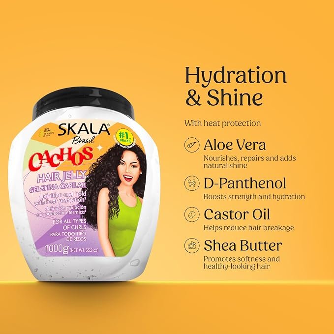 Skala Cachos Hair Jelly hydration and shine with aloe vera D-Panthenol castor oil and shea butter