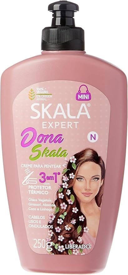Skala Expert Dona Skala 3-in-1 combing cream and heat protector 250g pump bottle