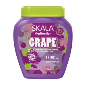 Skala Fruitastic Grape seed oil 2-in-1 treatment cream and leave-in 1000g purple tub for weak dull hair