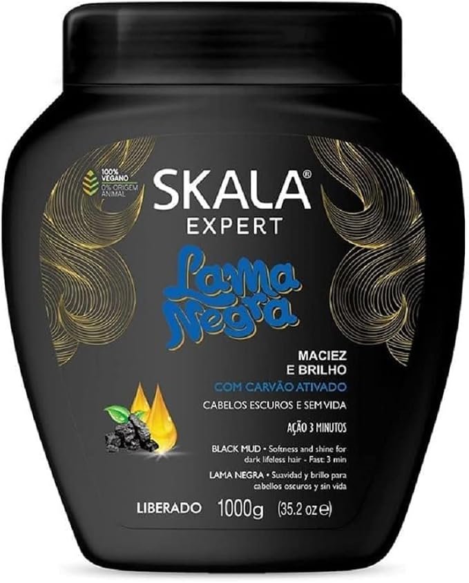 Skala Expert Lama Negra black mud hair mask 1000g with activated charcoal