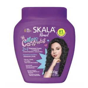 Skala Brasil #MaisCachinhos 2-in-1 treatment cream and leave-in 1000g purple tub for all types of curls