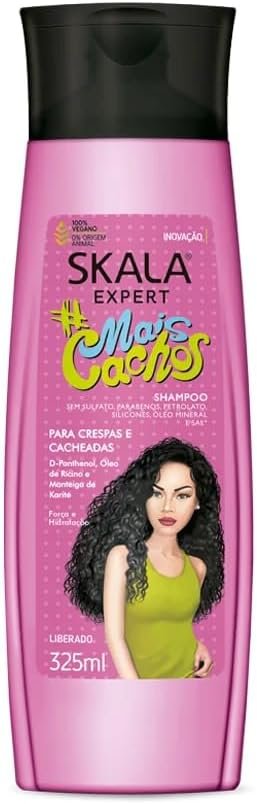 Skala Expert #MaisCachos sulfate free shampoo 325ml pink bottle