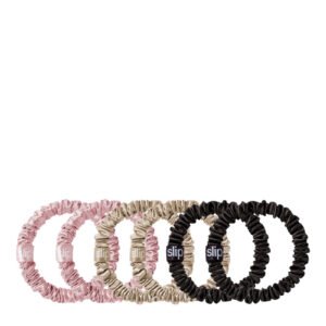 Slip Skinny Scrunchie Set pack of 6 pure silk hair ties