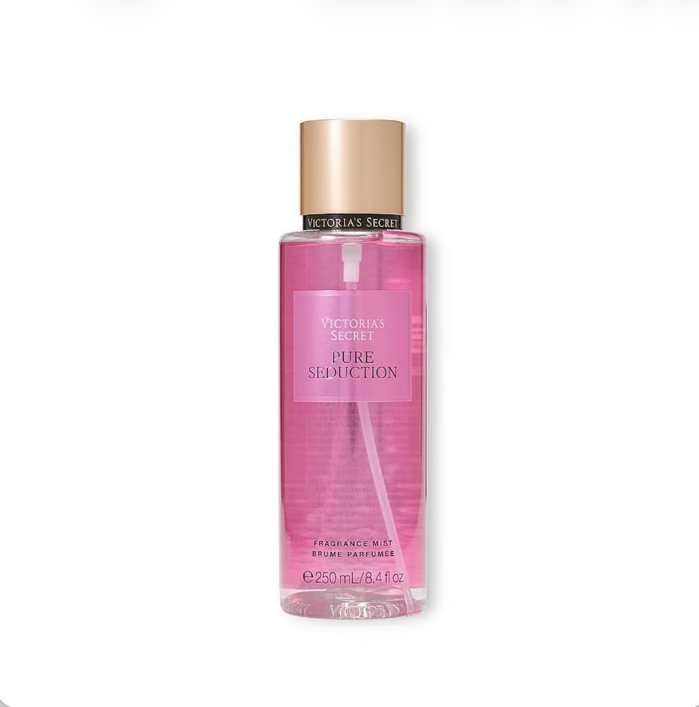 Victoria's Secret Pure Seduction mist 250ml pink fragrance mist bottle with gold cap