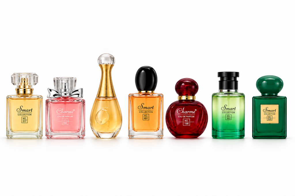 Women's perfume gift set of seven 25ml eau de parfum bottles