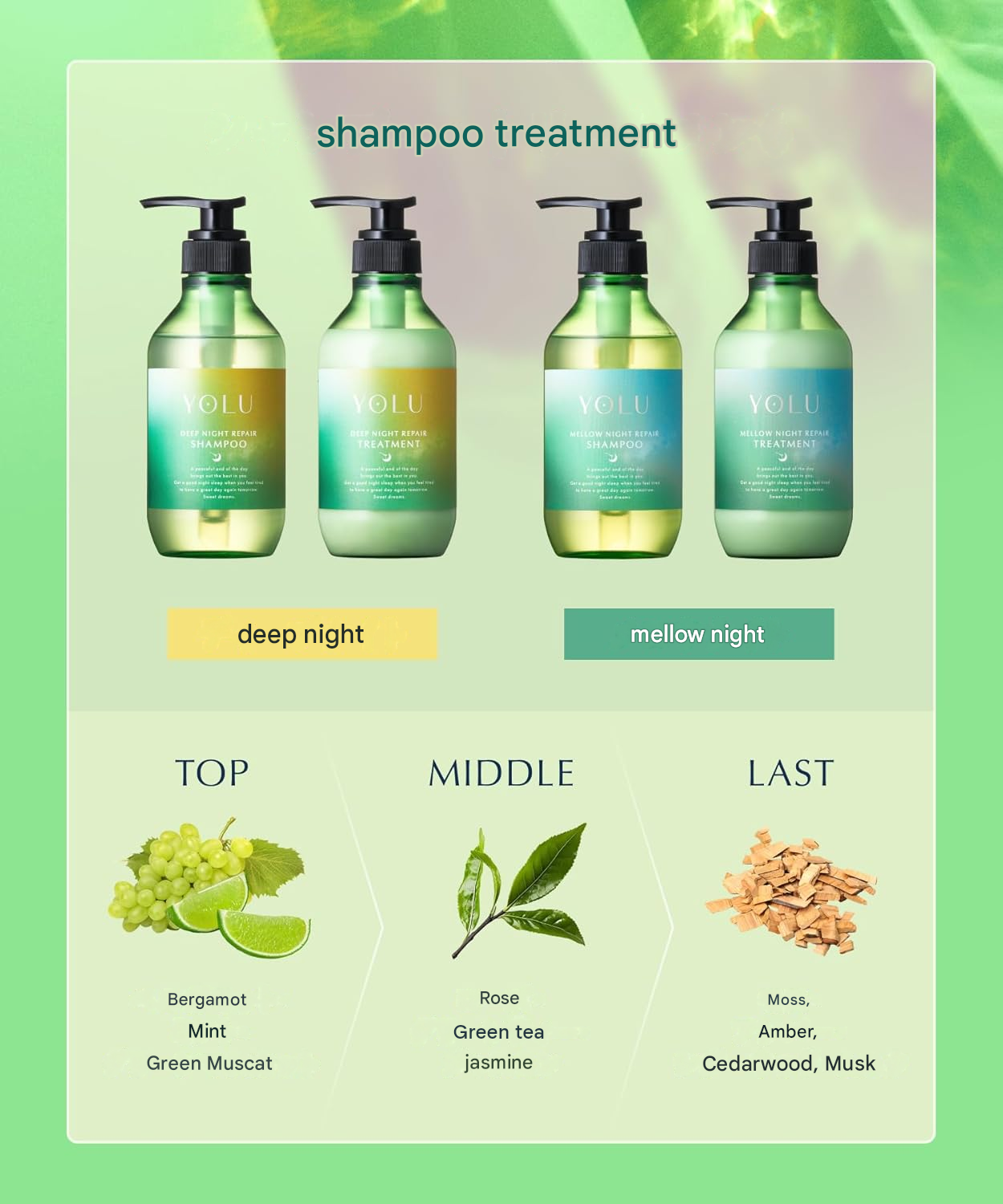 YOLU Deep Night Repair Summer Shampoo & Treatment (Choose Your Option) (400ml each)